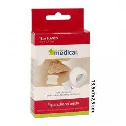 ESPARADRAPO TELA BLANCO, MEDICAL CENTER, 5MX2,5CM.