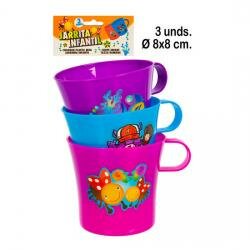 Jarrita Infantil Surtido Colores 3uds., WAT, 8cm. - Imagen 1
