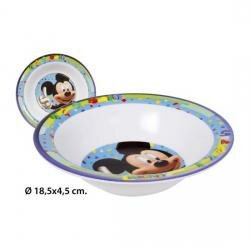 Plato Hondo Melamina, DISNEY, -MICKEY-, 18,5x4,5cm. - Imagen 1
