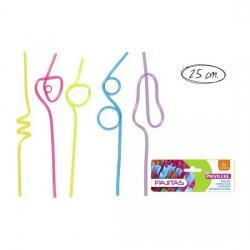 Pajitas Surtidas Colores, PRIVILEGE, 5uds. - Imagen 1