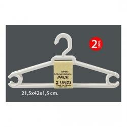 Perchas Super Color Blanco, WAT, 2uds.